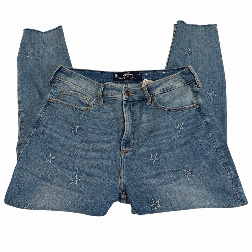 Hollister Jeans Curvy High Rise Crop Super Skinny Women’s Denim Stretch Size 13R - Picture 4 of 11